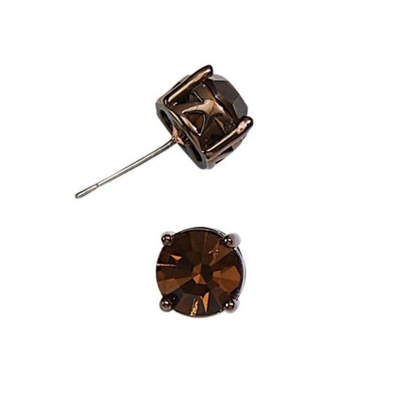 NWT Park Lane CHOCOLATE Impression Stud earrings 3 carats Austrian crystals - Picture 1 of 2